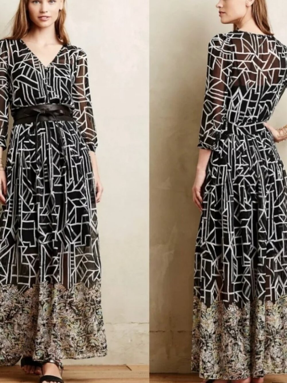 Moulinette Soeurs Equinox Pleated Maxi Dress Anthropologie